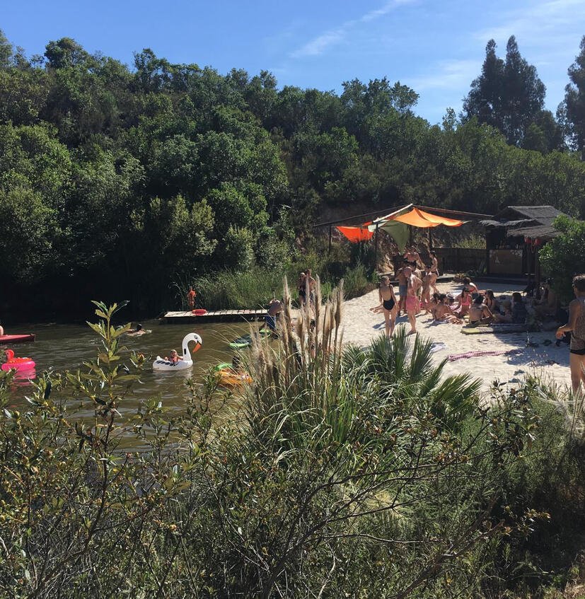 The freshwater lake at Aterra