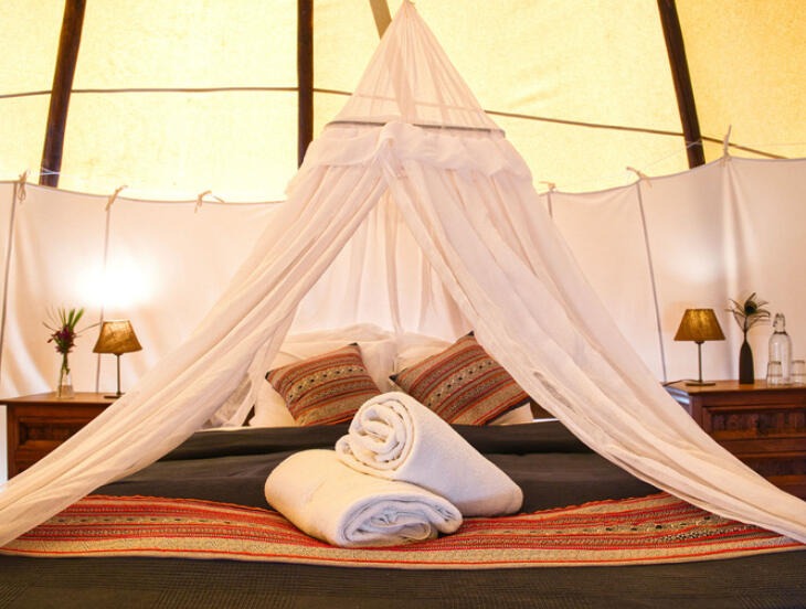 Sunshine tipi bedroom